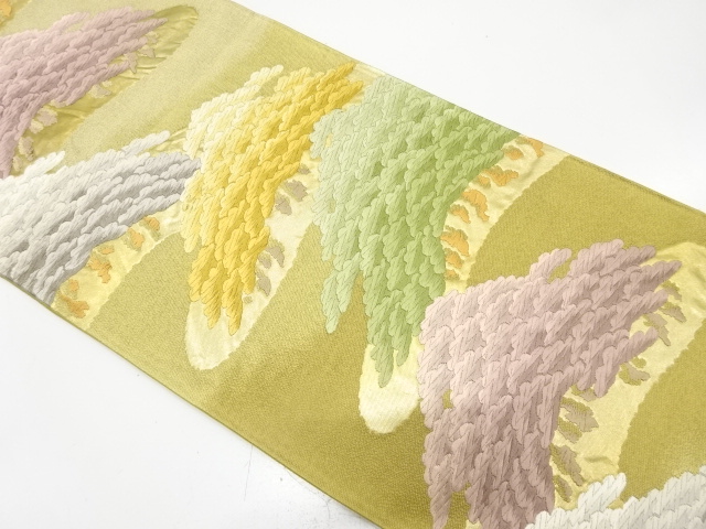 笠松模様織り出し　袋帯